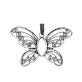1pcs 76x49mm Antique Silver Color Butterfly Charms Pendant For DIY Jewelry Making Handmade Jewelry Craft Findings