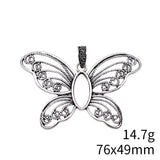 1pcs 76x49mm Antique Silver Color Butterfly Charms Pendant For DIY Jewelry Making Handmade Jewelry Craft Findings