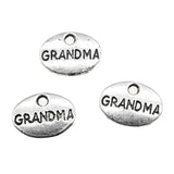 20pcs 11x8mm Antique Silver Color Double Sided Grandma Charms Pendant For DIY Jewelry Making Jewelry Craft Findings