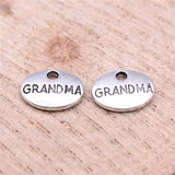 20pcs 11x8mm Antique Silver Color Double Sided Grandma Charms Pendant For DIY Jewelry Making Jewelry Craft Findings