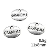 20pcs 11x8mm Antique Silver Color Double Sided Grandma Charms Pendant For DIY Jewelry Making Jewelry Craft Findings