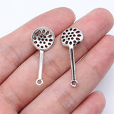 20pcs 12x31mm Antique Silver Color Colander Charms Pendant For DIY Jewelry Making Handmade Jewelry Craft Findings