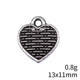 20pcs 13x11mm Antique Silver Color Heart Charms Pendant For DIY Jewelry Making Handmade Jewelry Craft Findings