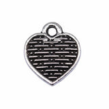 20pcs 13x11mm Antique Silver Color Heart Charms Pendant For DIY Jewelry Making Handmade Jewelry Craft Findings