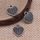 20pcs 13x11mm Antique Silver Color Heart Charms Pendant For DIY Jewelry Making Handmade Jewelry Craft Findings