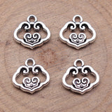 20pcs 13x13mm Antique Silver Color Chinese Style Cloud Lock Charms Pendant For DIY Jewelry Making Jewelry Findings