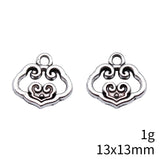 20pcs 13x13mm Antique Silver Color Chinese Style Cloud Lock Charms Pendant For DIY Jewelry Making Jewelry Findings