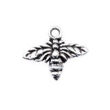 20pcs 13x15mm Antique Silver Color Bee Charms Pendant For DIY Jewelry Making Handmade Jewelry Craft Findings