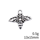 20pcs 13x15mm Antique Silver Color Bee Charms Pendant For DIY Jewelry Making Handmade Jewelry Craft Findings