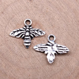 20pcs 13x15mm Antique Silver Color Bee Charms Pendant For DIY Jewelry Making Handmade Jewelry Craft Findings