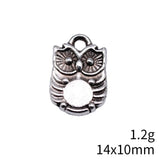 20pcs 14x10mm Antique Silver Color Owl Charms Pendant For DIY Jewelry Making Handmade Jewelry Craft Findings