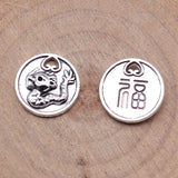 20pcs 15x15mm Antique Silver Color Chinese Style Dragon Fortune Charms Pendant For DIY Jewelry Making Jewelry Findings