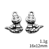 20pcs 16x12mm 2 Colors Snake Charms Pendant For DIY Jewelry Making Handmade Jewelry Craft Findings