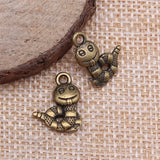 20pcs 16x12mm 2 Colors Snake Charms Pendant For DIY Jewelry Making Handmade Jewelry Craft Findings