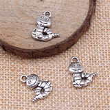 20pcs 16x12mm 2 Colors Snake Charms Pendant For DIY Jewelry Making Handmade Jewelry Craft Findings