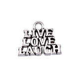 20pcs 16x13mm Antique Silver Color Live Love Laugh Charms Pendant For DIY Jewelry Making Jewelry Craft Findings