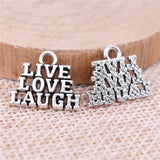 20pcs 16x13mm Antique Silver Color Live Love Laugh Charms Pendant For DIY Jewelry Making Jewelry Craft Findings