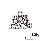 20pcs 16x13mm Antique Silver Color Live Love Laugh Charms Pendant For DIY Jewelry Making Jewelry Craft Findings