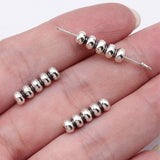 20pcs 16x4.5x4.5mm Antique Silver Color Small Hole Beads Spaced Beads For DIY Jewelry Making Handmade Jewelry Findings