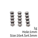 20pcs 16x4.5x4.5mm Antique Silver Color Small Hole Beads Spaced Beads For DIY Jewelry Making Handmade Jewelry Findings