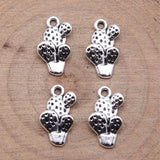 20pcs 16x9mm Antique Silver Color Cactus Charms Pendant For DIY Jewelry Making Handmade Jewelry Craft Findings