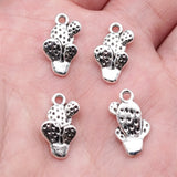 20pcs 16x9mm Antique Silver Color Cactus Charms Pendant For DIY Jewelry Making Handmade Jewelry Craft Findings