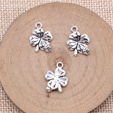 20pcs 17x12mm Antique Silver Color Ladybug Clover Charms Pendant For DIY Jewelry Making Jewelry Craft Findings ef4440