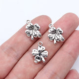 20pcs 17x12mm Antique Silver Color Ladybug Clover Charms Pendant For DIY Jewelry Making Jewelry Craft Findings ef4440