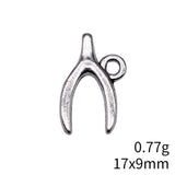 20pcs 17x9mm Antique Silver Color Wish Bone Charms Pendant For DIY Jewelry Making Handmade Jewelry Craft Findings