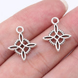 20pcs 18x15mm Antique Silver Color Circle Cross Knot Charms Pendant For DIY Jewelry Making Jewelry Craft Findings