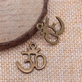 20pcs 19x17mm 2 Colors Om Charms Pendant For DIY Jewelry Making Handmade Jewelry Craft Findings