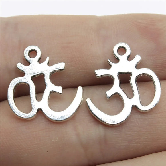 20pcs 19x17mm 2 Colors Om Charms Pendant For DIY Jewelry Making Handmade Jewelry Craft Findings