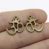 20pcs 19x17mm 2 Colors Om Charms Pendant For DIY Jewelry Making Handmade Jewelry Craft Findings