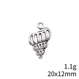 20pcs 20x12mm Antique Silver Color Conch Charms Pendant For DIY Jewelry Making Handmade Jewelry Craft Findings