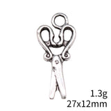 20pcs 27x12mm Antique Silver Color Scissors Charms Pendant For DIY Jewelry Making Handmade Jewelry Craft Findings