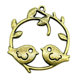2pcs 42x39mm 2 Colors Bird Charms Pendant For DIY Jewelry Making Handmade Jewelry Craft Findings