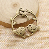 2pcs 42x39mm 2 Colors Bird Charms Pendant For DIY Jewelry Making Handmade Jewelry Craft Findings