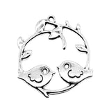 2pcs 42x39mm 2 Colors Bird Charms Pendant For DIY Jewelry Making Handmade Jewelry Craft Findings