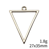 3pcs 27x35mm Kc Gold Color Triangle Charms Pendant For DIY Jewelry Making Handmade Jewelry Craft Findings