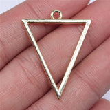 3pcs 27x35mm Kc Gold Color Triangle Charms Pendant For DIY Jewelry Making Handmade Jewelry Craft Findings
