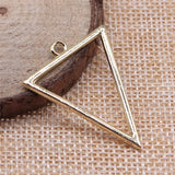 3pcs 27x35mm Kc Gold Color Triangle Charms Pendant For DIY Jewelry Making Handmade Jewelry Craft Findings