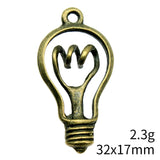 3pcs 32x17mm Antique Bronze Color Light Bulb Charms Pendant For DIY Jewelry Making Handmade Jewelry Craft Findings