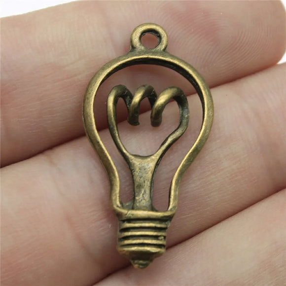 3pcs 32x17mm Antique Bronze Color Light Bulb Charms Pendant For DIY Jewelry Making Handmade Jewelry Craft Findings