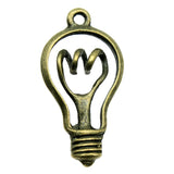 3pcs 32x17mm Antique Bronze Color Light Bulb Charms Pendant For DIY Jewelry Making Handmade Jewelry Craft Findings