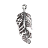 5pcs 40x16mm 2 Colors Feather Charms Pendant For DIY Jewelry Making Handmade Jewelry Craft Findings