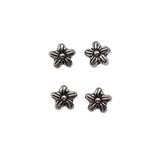 40pcs 6.5x6.5mm Antique Silver Color Flower Beads Pendant For DIY Jewelry Making Handmade Jewelry Craft Findings