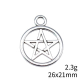 4pcs 26x21mm 2 Colors Five-Pointed Star Charms Pendant For DIY Jewelry Making Handmade Jewelry Craft Findings