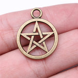 4pcs 26x21mm 2 Colors Five-Pointed Star Charms Pendant For DIY Jewelry Making Handmade Jewelry Craft Findings