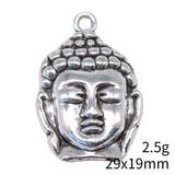 4pcs 29x19mm 2 Colors Buddha Head Buddha Statue Buddhism Charms Pendant For DIY Jewelry Making Jewelry Craft Findings