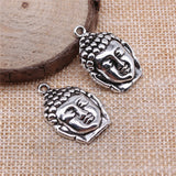 4pcs 29x19mm 2 Colors Buddha Head Buddha Statue Buddhism Charms Pendant For DIY Jewelry Making Jewelry Craft Findings